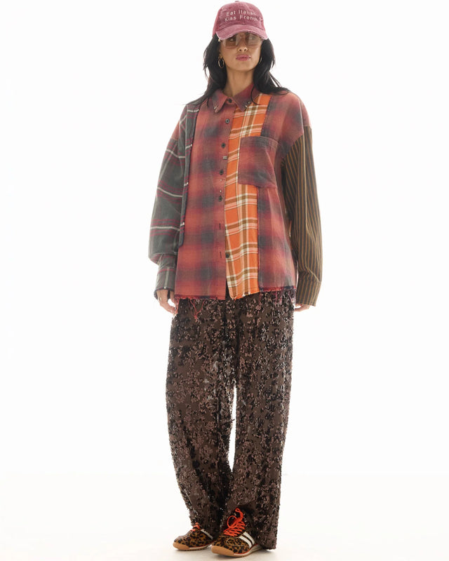 THE TALES - Reworked Pierced Flannel Shirt