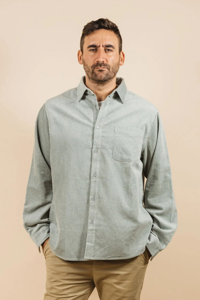 Boston Heavy Cord Shirt - Sage-Shirts-Kore Studios-S-UPTOWN LOCAL