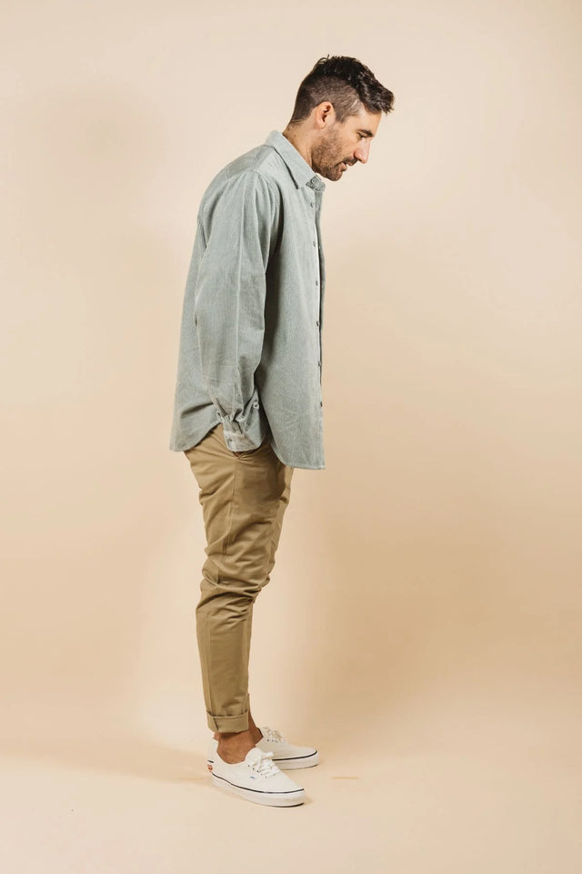 Boston Heavy Cord Shirt - Sage-Shirts-Kore Studios-S-UPTOWN LOCAL