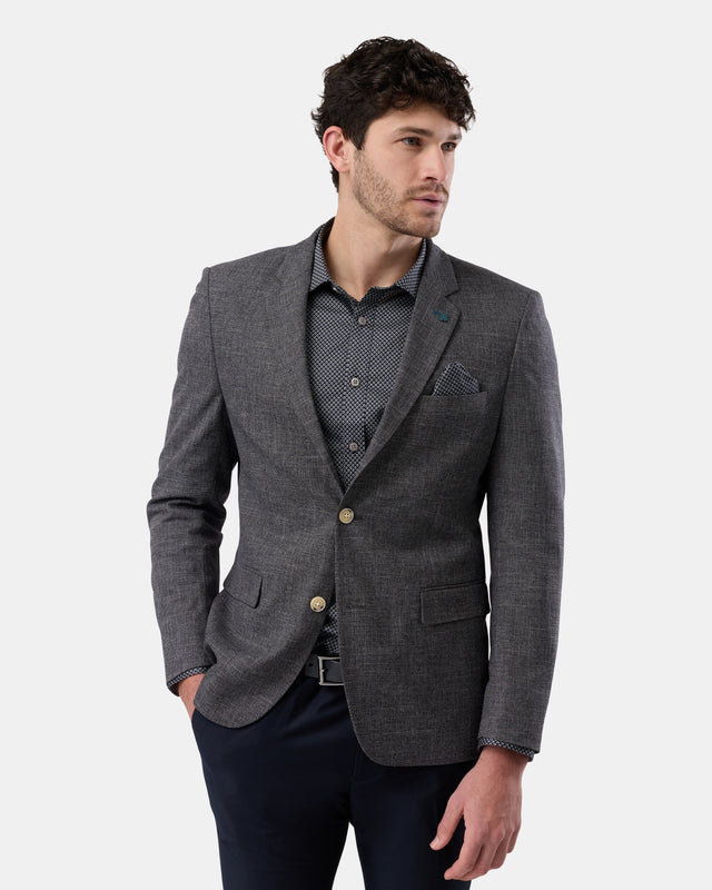 BROOKSFIELD - Fully Lined Blazer - Black / Charcoal