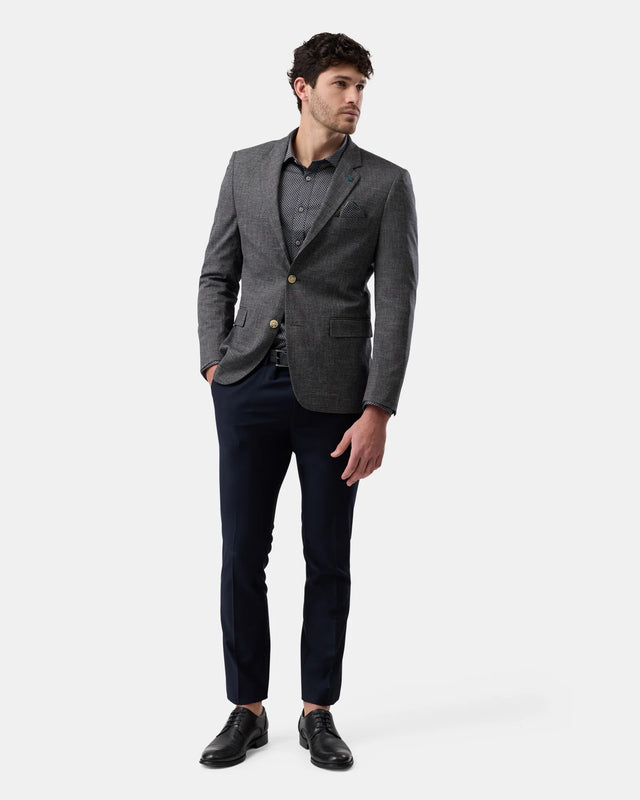 BROOKSFIELD - Fully Lined Blazer - Black / Charcoal