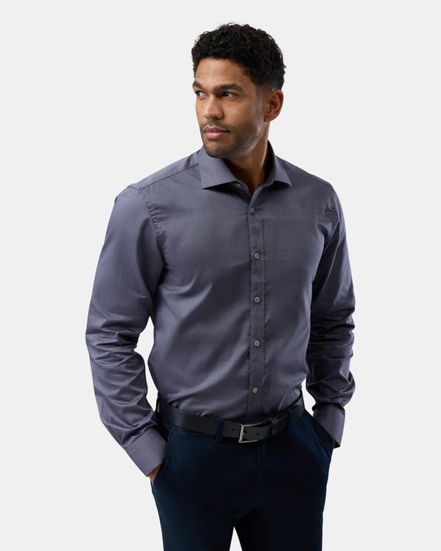 BROOKSFIELD - Luxe Slim Fit Business Shirt - Grey
