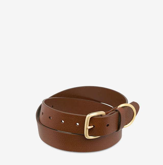 Disarm Belt - Tan/Gold-Belts-Status Anxiety-S/M-UPTOWN LOCAL