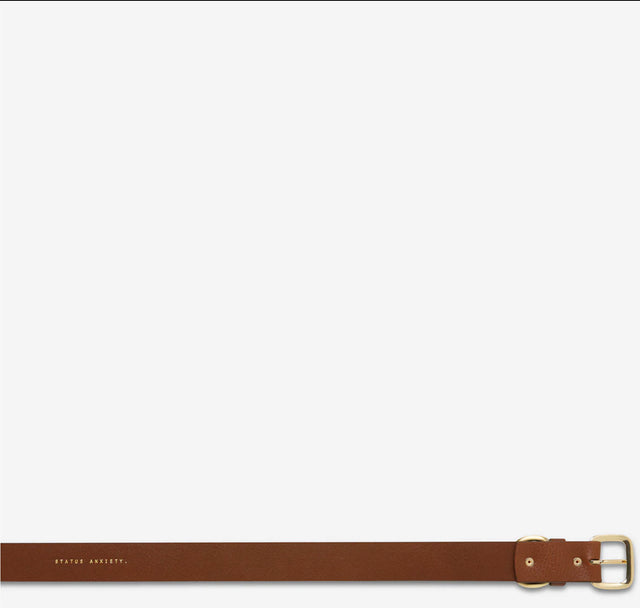 Disarm Belt - Tan/Gold-Belts-Status Anxiety-S/M-UPTOWN LOCAL