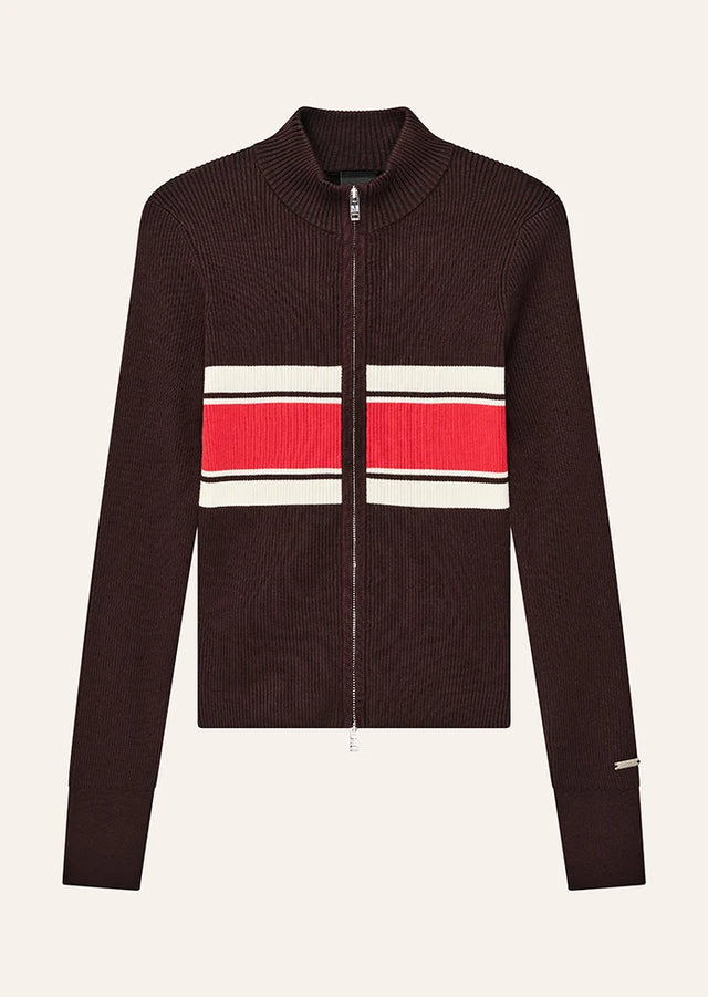 PE NATION - Solar Knit Jacket - Dark Plum
