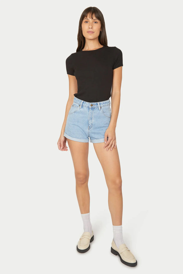 Baby Rib Tee - Black-tee-Rolla's-6/XS-UPTOWN LOCAL