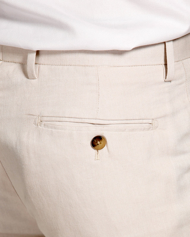 Essential Linen Blend Trouser - Oatmeal-trouser-Brooksfield-30-UPTOWN LOCAL