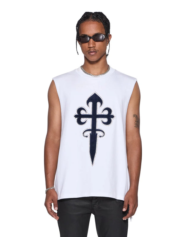 KSUBI - Kaliba Ekcess cut off tee - Tru White-T-Shirts-Ksubi-S-UPTOWN LOCAL