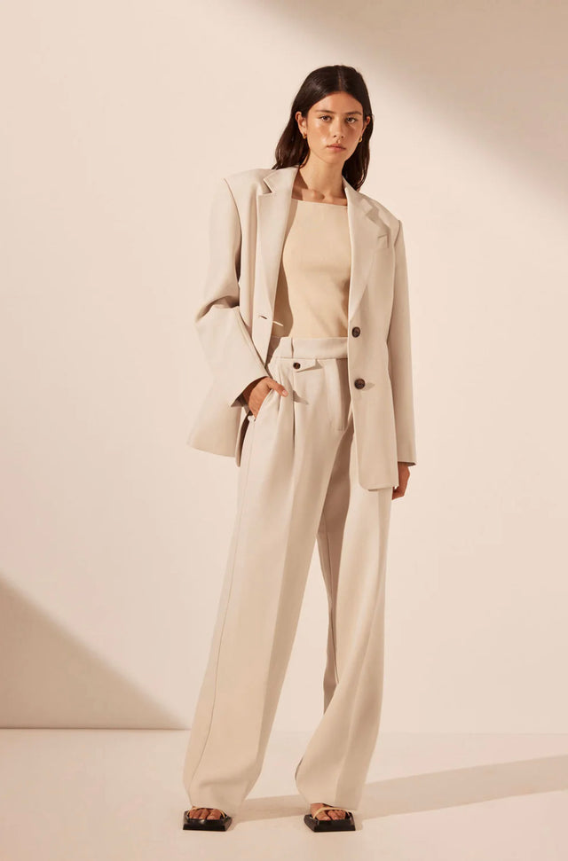 Irena Oversized Tailored Blazer - Bone-Blazer-Shona Joy-6-UPTOWN LOCAL