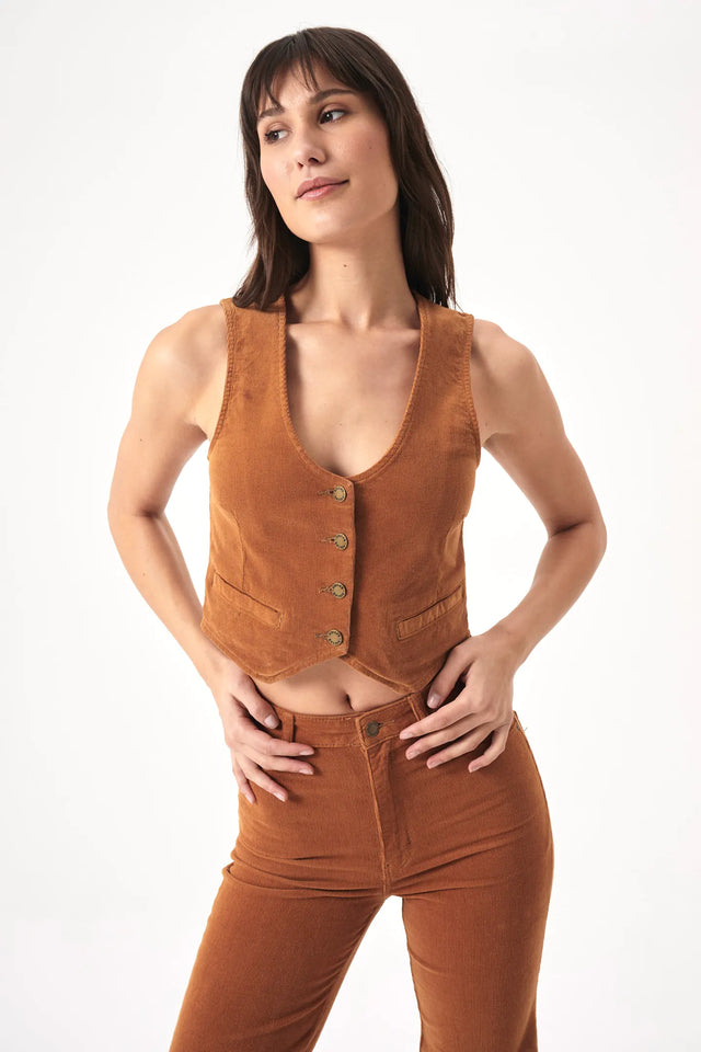 Dallas Vest - Tan Cord-Vest-Rolla's-6/XS-UPTOWN LOCAL