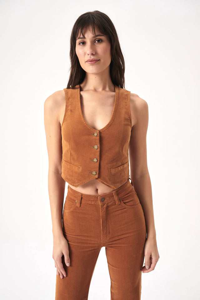 Dallas Vest - Tan Cord-Vest-Rolla's-6/XS-UPTOWN LOCAL