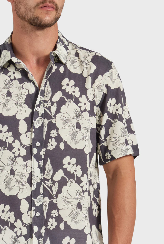 Magnus Short Sleeve Shirt - Black-Shirts-Academy Brand-S-UPTOWN LOCAL
