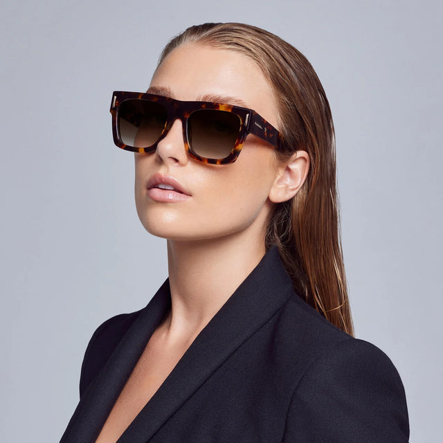 Alta - Sienna Tort w.Matte Gold Metal Trim-Sunglasses-Valley-UV Lens-UPTOWN LOCAL