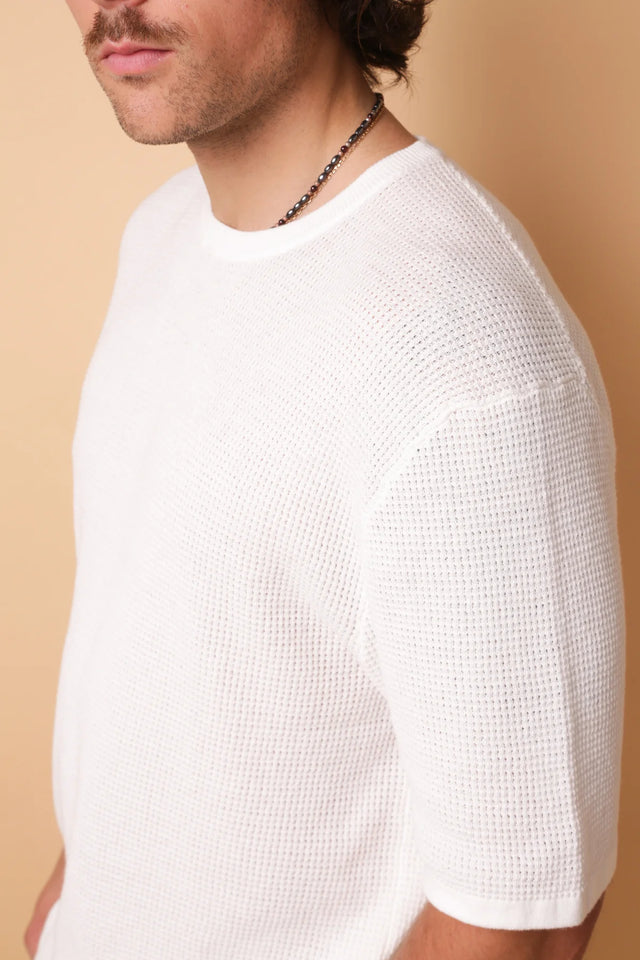 Soft Knit Tee - White-T-Shirts-Kore Studios-S-UPTOWN LOCAL