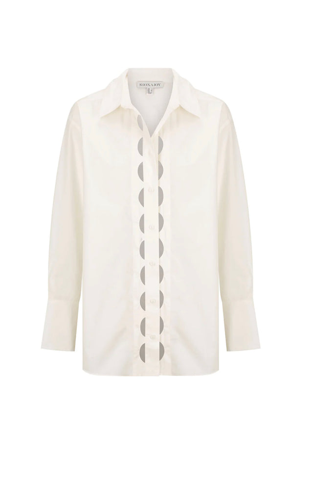 Josephine Cut Out Oversized Shirt - Coconut-Shirts-Shona Joy-6-UPTOWN LOCAL
