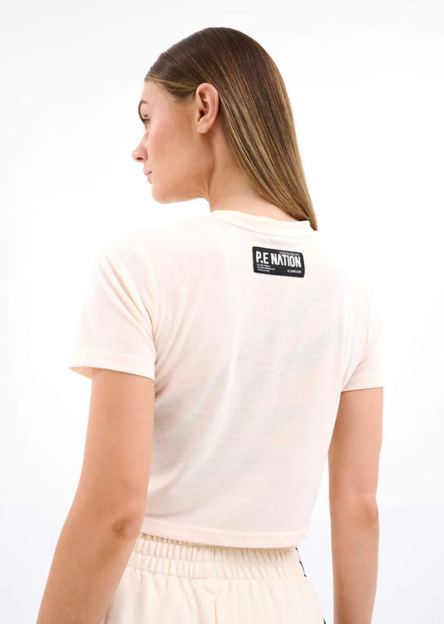 Parallel Tee - Pearled Ivory-Activewear-PE Nation-XS-UPTOWN LOCAL