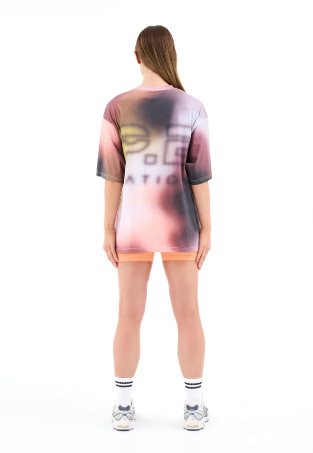 Cyper Oversized Tee - Blur Print-Activewear-PE Nation-XS-UPTOWN LOCAL
