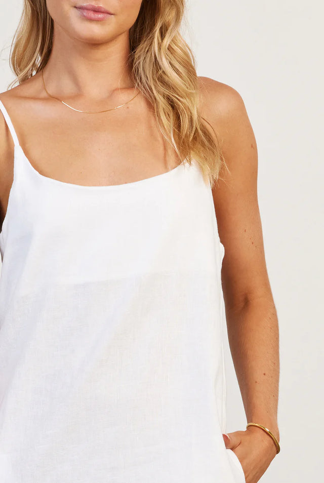 Essential Linen Slip Dress - White-Dresses-Academy Brand Womens-XS-UPTOWN LOCAL