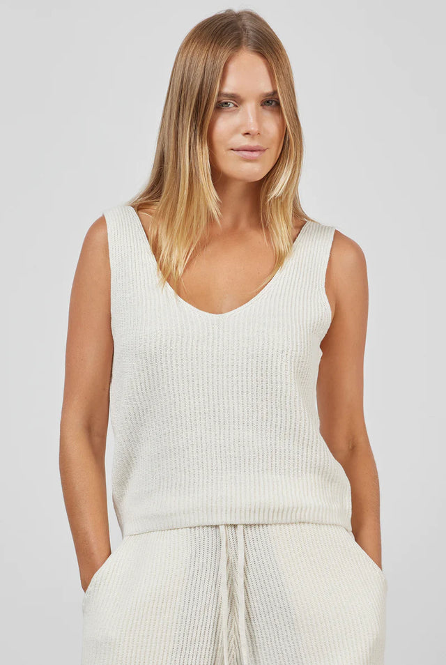 Nancy Knit Top - Off White-Shirts & Tops-Academy Brand Womens-XS-UPTOWN LOCAL