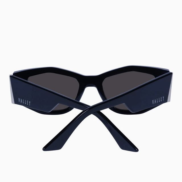 Valiant Gloss Black w. Silver Metal / Black Lens-Sunglasses-Valley-UPTOWN LOCAL