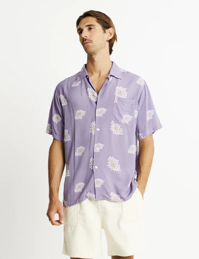 Zed Bowler Shirt - Light Violet Flower-Mr. Simple-S-UPTOWN LOCAL