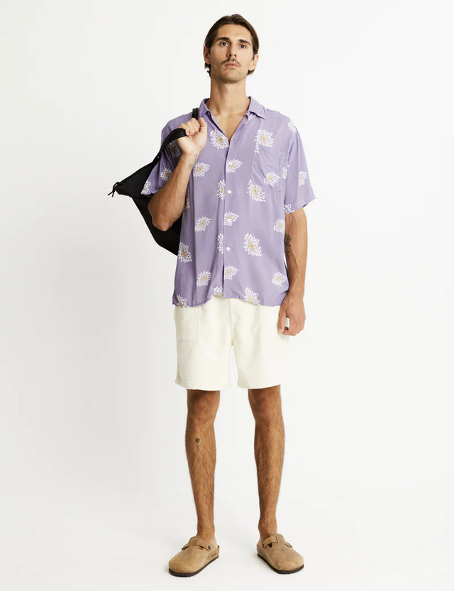 Zed Bowler Shirt - Light Violet Flower-Mr. Simple-S-UPTOWN LOCAL