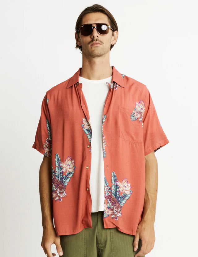 Zed Bowler Shirt - Red Tropical-Mr. Simple-S-UPTOWN LOCAL