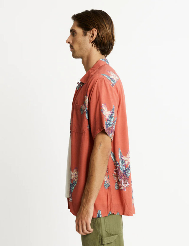 Zed Bowler Shirt - Red Tropical-Mr. Simple-S-UPTOWN LOCAL