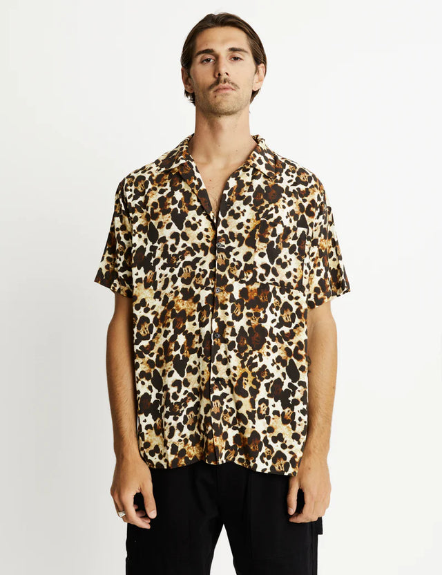 Zed Bowler Shirt - Leopard-Mr. Simple-S-UPTOWN LOCAL