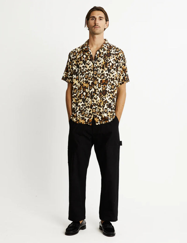 Zed Bowler Shirt - Leopard-Mr. Simple-S-UPTOWN LOCAL