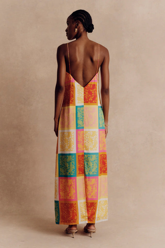 Nola Slip Dress - Paisley Tile-Dresses-Hansen and Gretel-XS-UPTOWN LOCAL