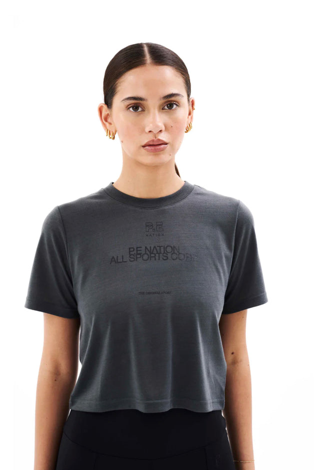 Parallel Tee - Dark Shadow-Activewear-PE Nation-XS-UPTOWN LOCAL
