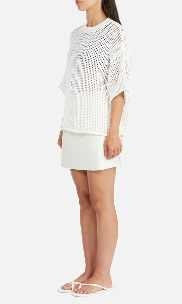 Demi Knit Pullover - Bright White-ENA PELLY-6-UPTOWN LOCAL