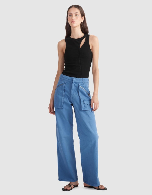 Bronte Cut Out Rib Tank -Black-ENA PELLY-6-UPTOWN LOCAL