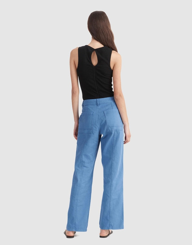 Bronte Cut Out Rib Tank -Black-ENA PELLY-6-UPTOWN LOCAL
