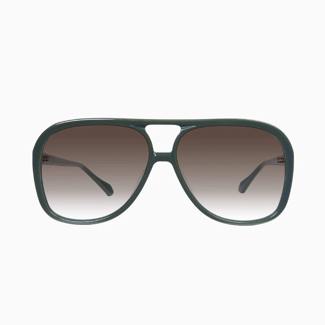 Bang - Army Green w. Gun Metal Trim / Brown Gradient Lens-Sunglasses-Valley-UPTOWN LOCAL