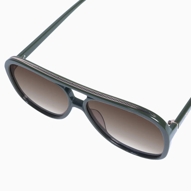 Bang - Army Green w. Gun Metal Trim / Brown Gradient Lens-Sunglasses-Valley-UPTOWN LOCAL