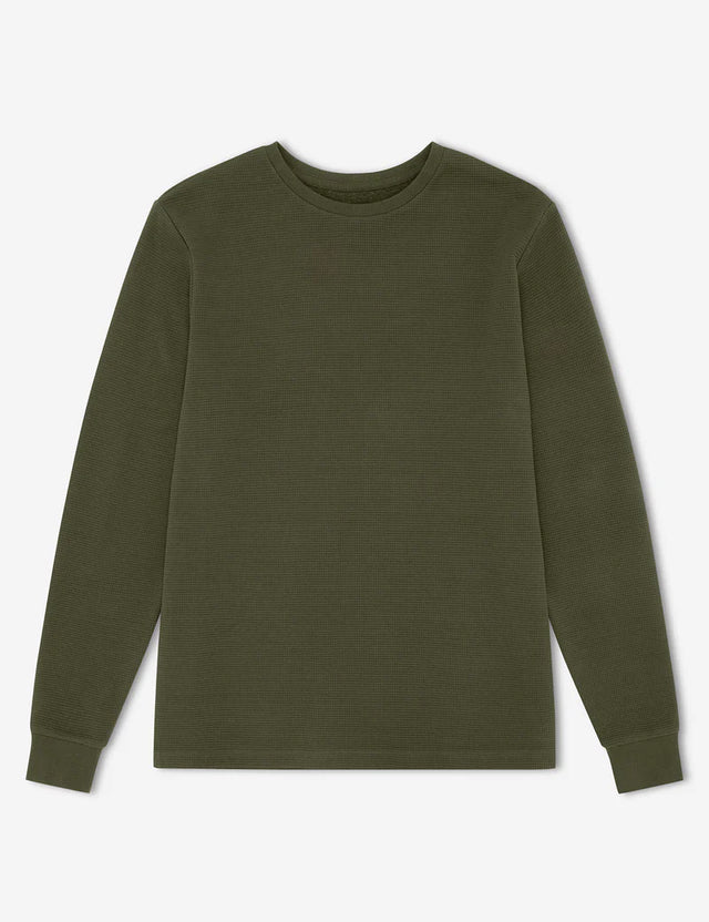 Smith LS Waffle - Fatigue-T-Shirts-Mr. Simple-S-UPTOWN LOCAL