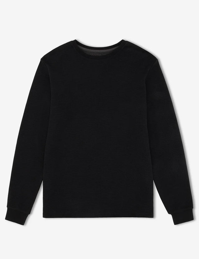 Smith LS Waffle - Black-T-Shirts-Mr. Simple-S-UPTOWN LOCAL