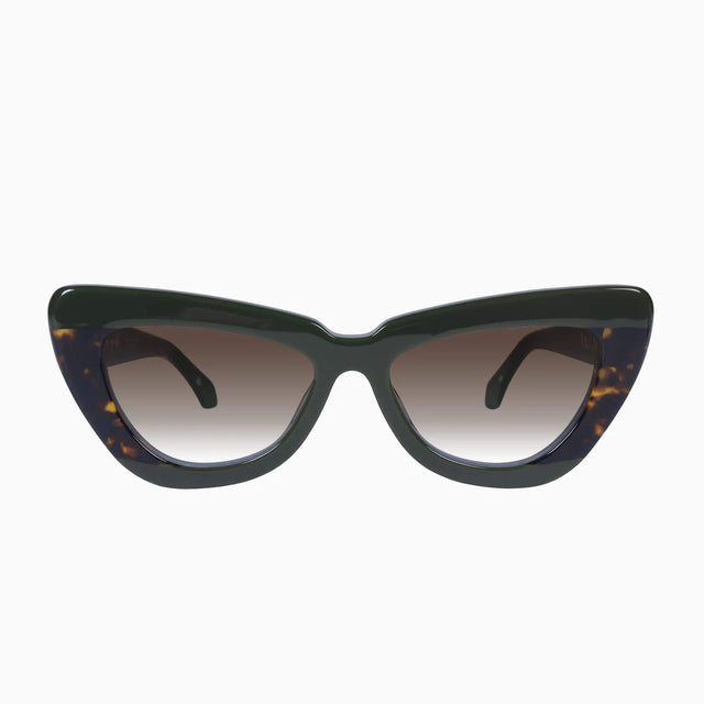 Lafayette - Army Green Clear Tort Splice w. Gold Metal / Brown Gradient Lens-Sunglasses-Valley-UPTOWN LOCAL