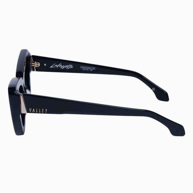 Lafayette - Gloss Black w. Gold Metal / Black Gradient Lens-Sunglasses-Valley-UPTOWN LOCAL