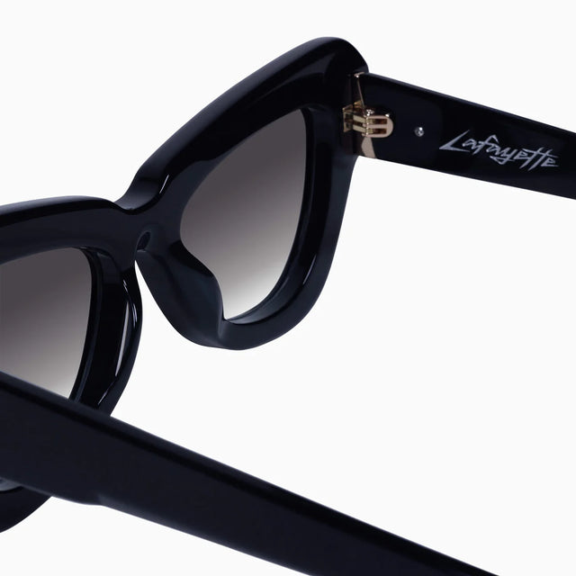 Lafayette - Gloss Black w. Gold Metal / Black Gradient Lens-Sunglasses-Valley-UPTOWN LOCAL