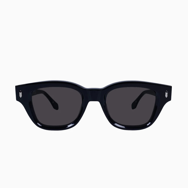 Ritual - Gloss Black w. Silver Metal / Black Lens-Sunglasses-Valley-UPTOWN LOCAL