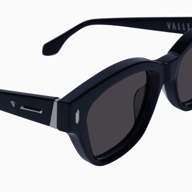 Ritual - Gloss Black w. Silver Metal / Black Lens-Sunglasses-Valley-UPTOWN LOCAL