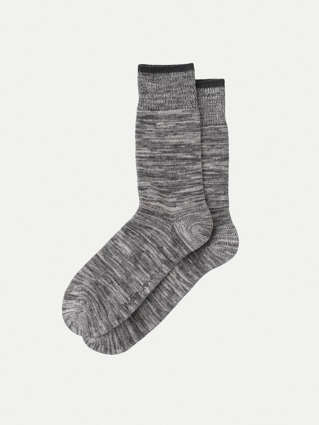 NUDIE JEANS - Rasmusson Multi Yarn Sock - Dark Grey-Socks-Nudie Jeans-UPTOWN LOCAL