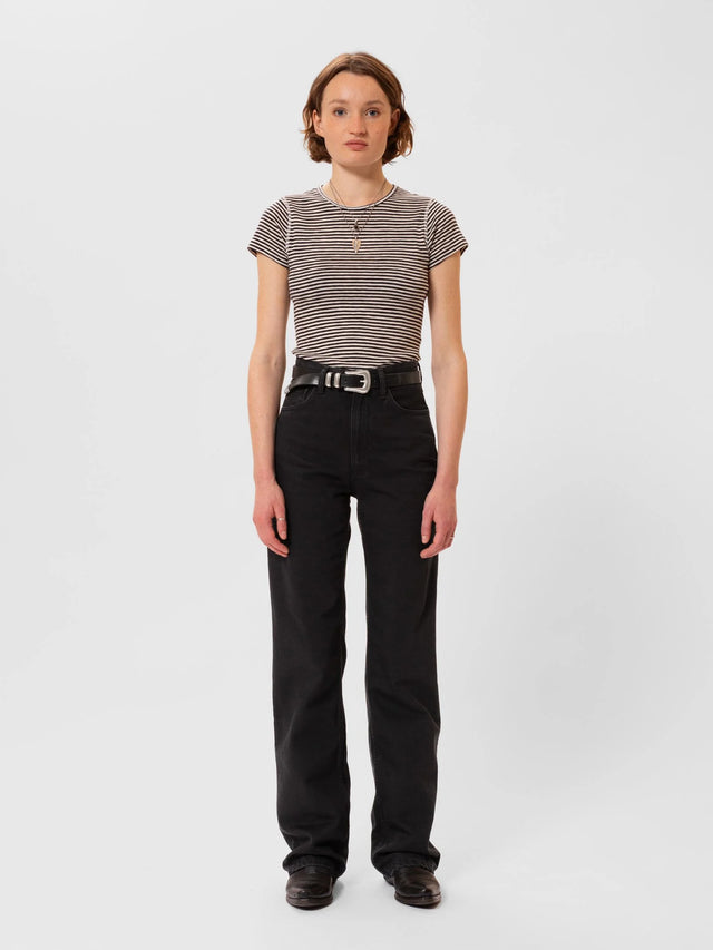 NUDIE JEANS - Clean Eileen - Smooth Black-Denim-Nudie Jeans-25/30-UPTOWN LOCAL