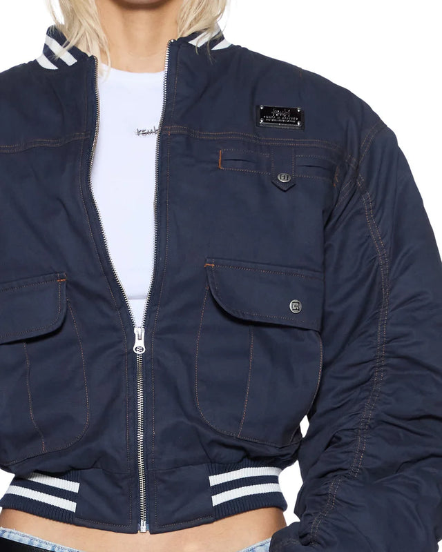 KSUBI - Dynasty Bomber Jacket - Navy-Jackets-Ksubi-6/XS-UPTOWN LOCAL