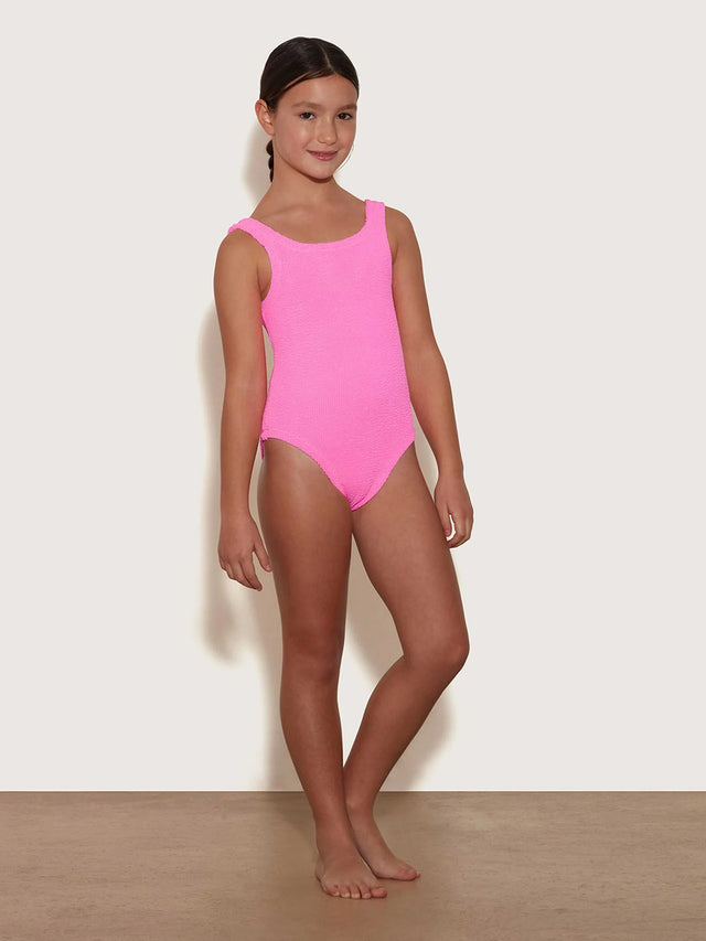 HUNZA G - Kids Classic Swim (7-12) - Bubblegum-Swimwear-Hunza G-UPTOWN LOCAL