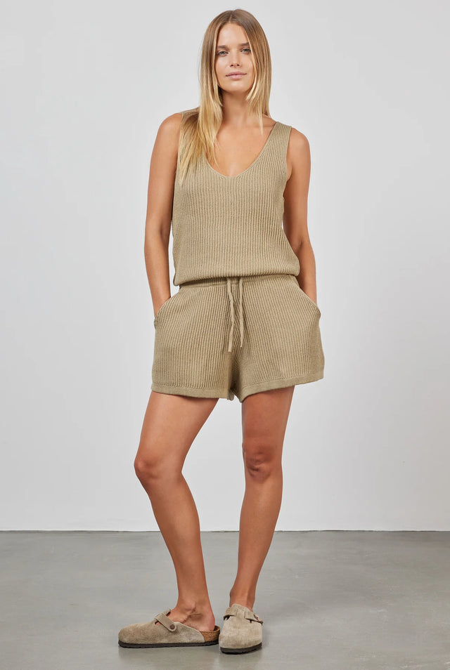 Nancy Knit Top - Sandstorm Green-Shirts & Tops-Academy Brand Womens-XS-UPTOWN LOCAL
