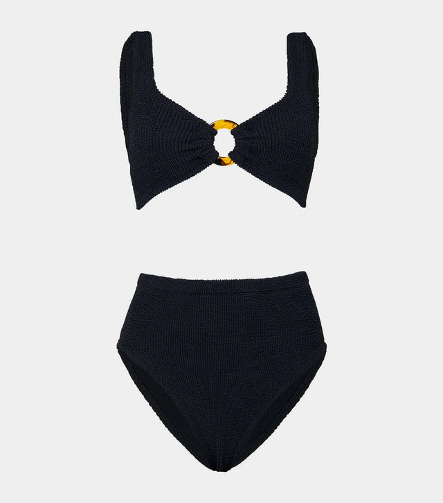 HUNZA G - Nadine Bikini Black-Swimwear-Hunza G-UPTOWN LOCAL